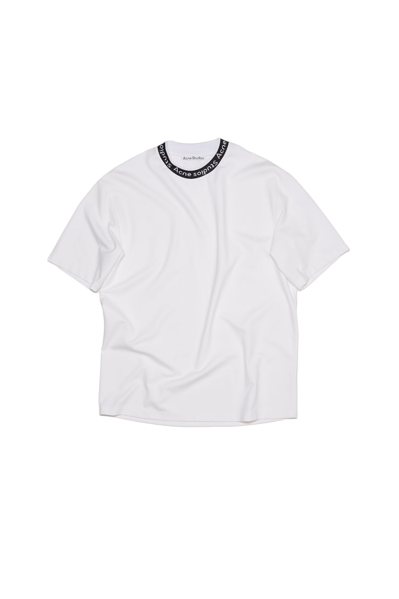 Acne Studios Logo Rib T-shirt Optic White メンズ - JP