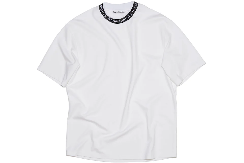 Acne Studios Logo Rib T-shirt Optic White