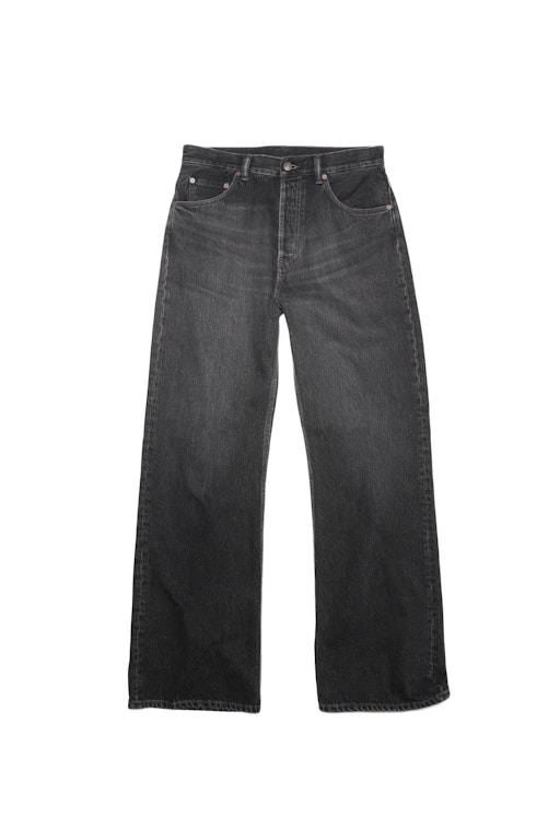 Pre-owned Acne Studios Mid Rise Loose Bootcut Rigid Denim Jeans Vintage Black