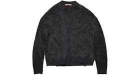 Acne Studios Mohair Fluffy Wool Cardigan Anthracite Grey