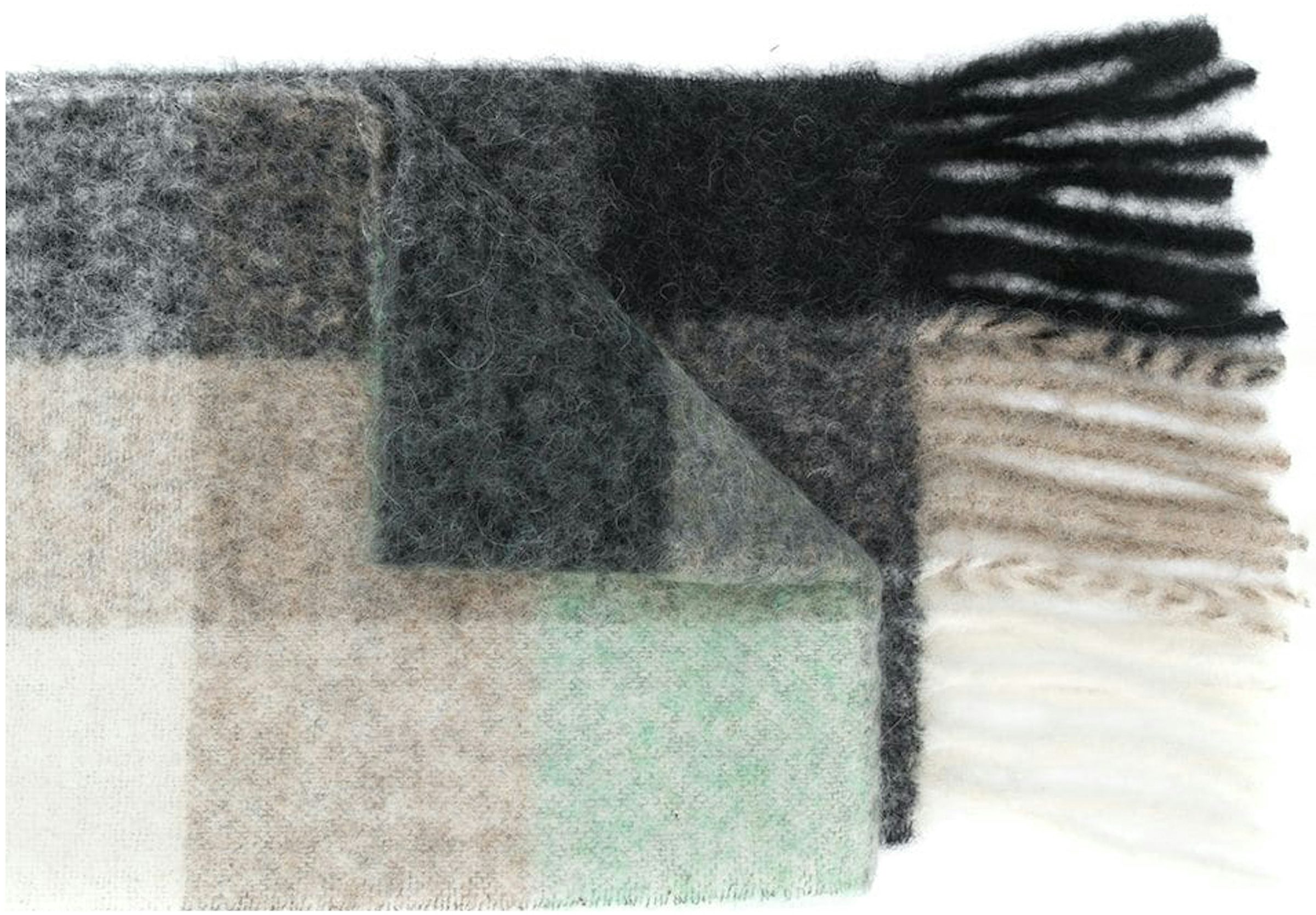 ROYAL MONOGRAM SCARF - Black & grey melange