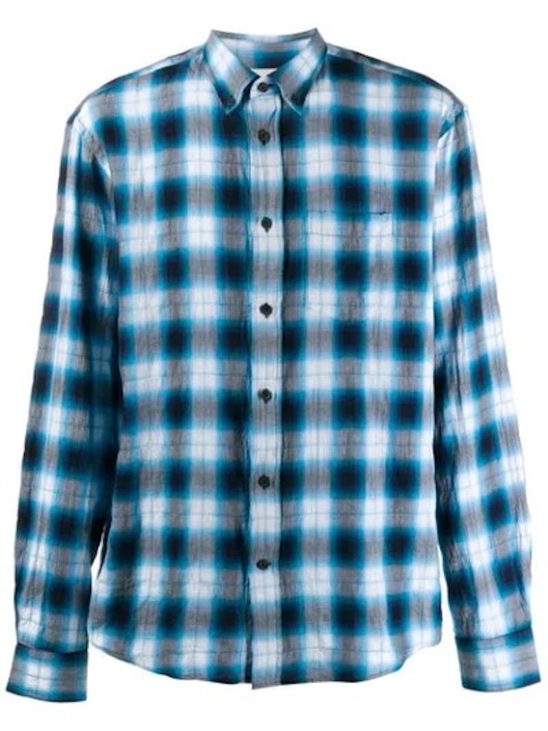 Acne Studios Opening Ceremony Sarkis Shadow Check Shirt Blue Men's