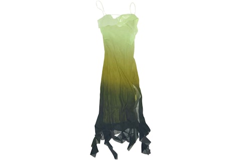 Acne Studios Ruffle Strap Dress Green - US Acne Studios Ruffle Strap Dress Green - US