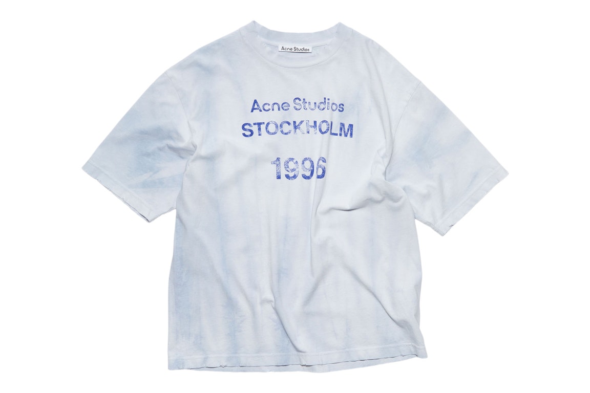 Pre-owned Acne Studios Stockholm 1996 Stamp T-shirt Pale Blue