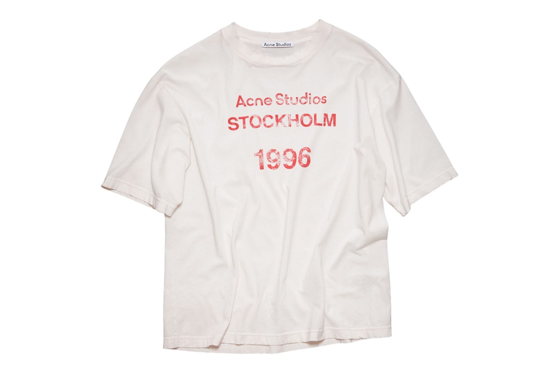 Pre-owned Acne Studios Stockholm 1996 Stamp T-shirt Pale Orange