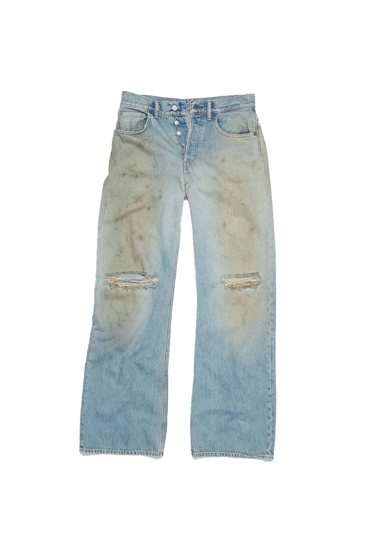 Acne Studios Super Baggy Fit Jeans - 2023 Mid Blue - FW23 - JP
