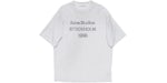 Acne Studios Women's Relaxed Fit Logo T-shirt Pale Grey Melange
