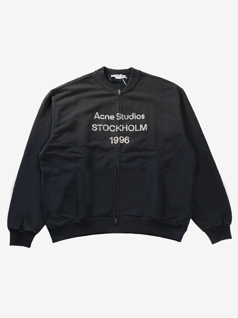Acne Studios Zip Logo Sweater Black - FW25 - US