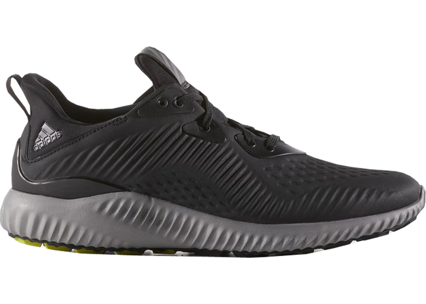 adidas Alphabounce Core Black Semi Solar Yellow Men s BW1223