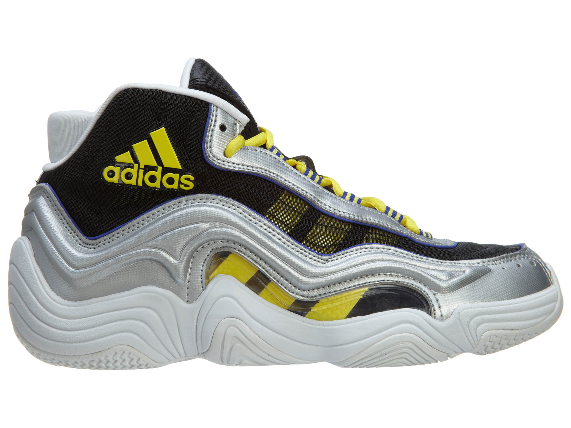 adidas Crazy 2 Basketball Shoes Silver Metallic/Light Yellow/Night