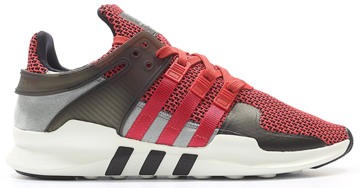 eqt support adv red and black