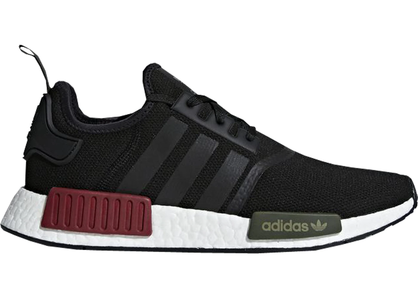 adidas NMD R1 Core Black Collegiate Burgundy