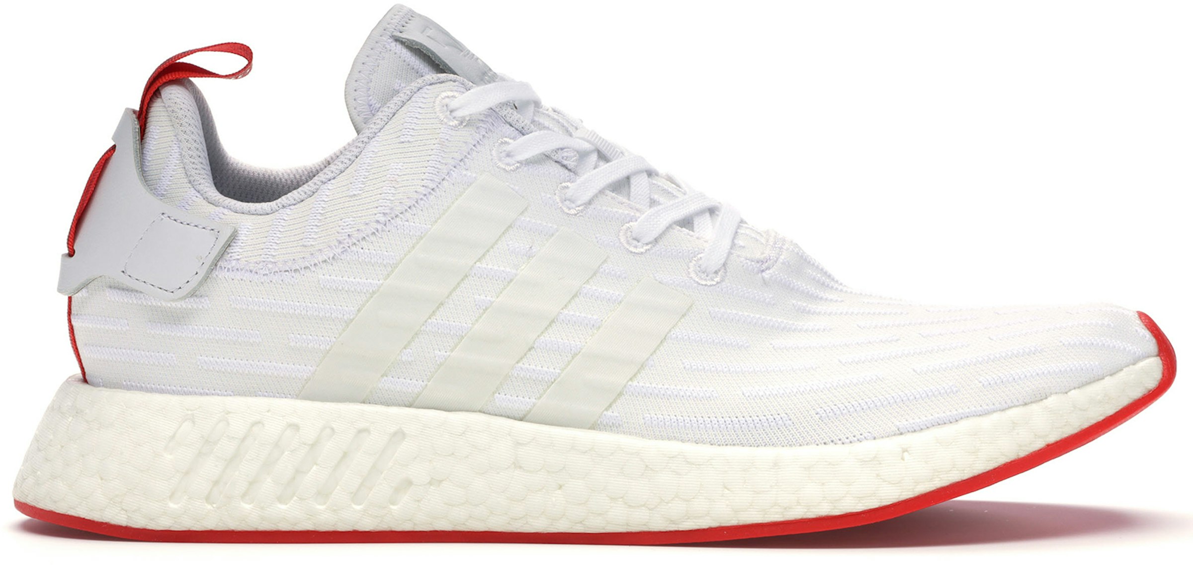 adidas NMD R2 White Red Two Toned BA7253 US