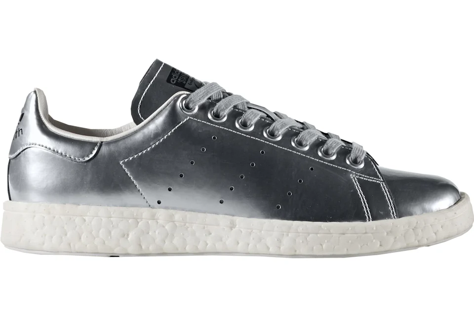 Adidas women's stan smith boost w silver & white Clearance