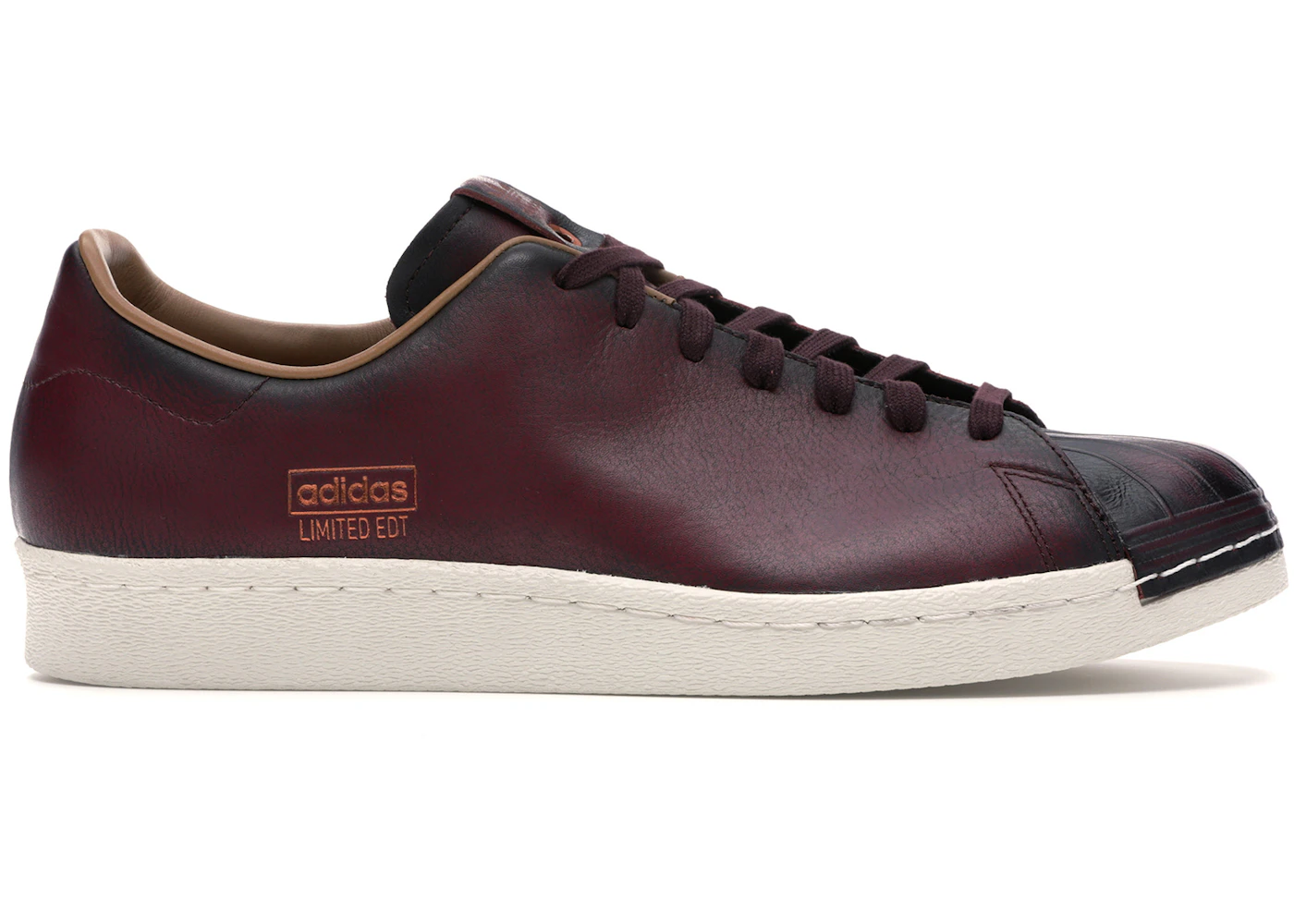 Adidas superstar 80s black rust red exclusive Clearance