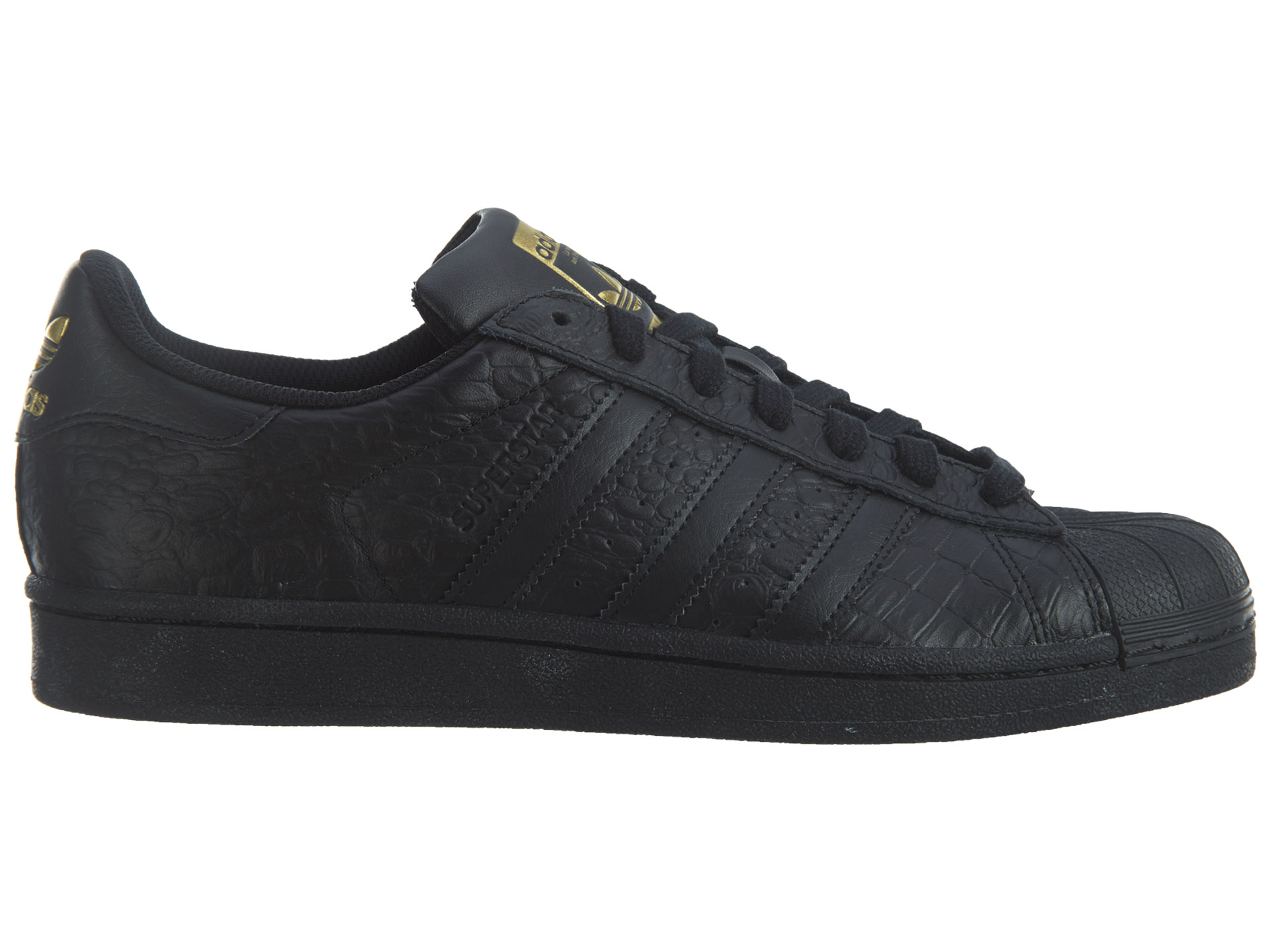 adidas superstar black and gold