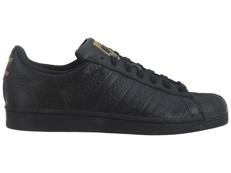 adidas originals superstar black and gold