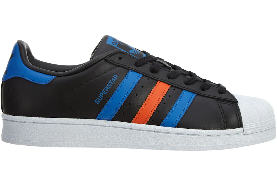 Adidas superstar black blue orange Clearance