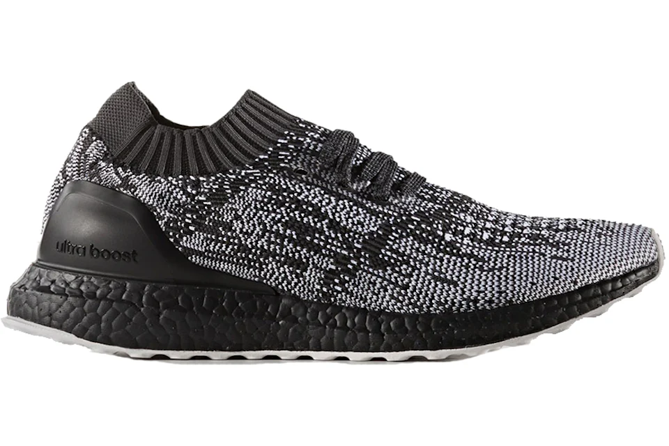 Ultra boost uncaged black red best sale