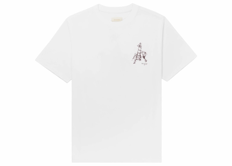 Aime Leon Dore Basketball Study Tee White Men's - FW23 - GB