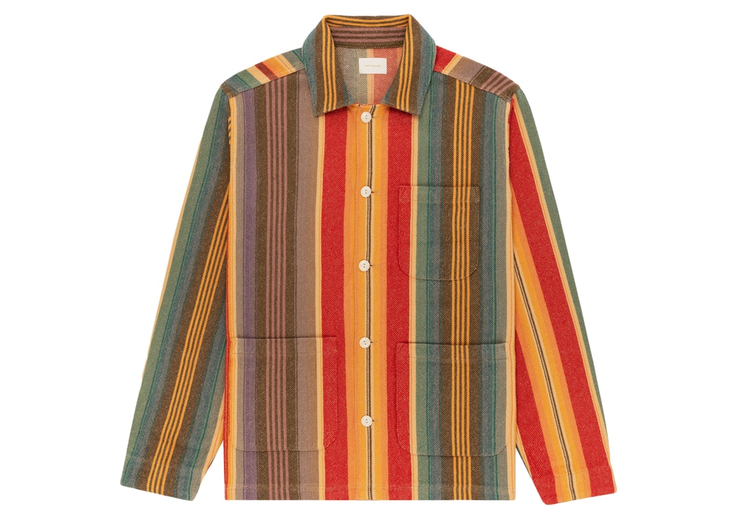 Pre-owned Aimé Leon Dore Aime Leon Dore Blanket Stripe Chore Shirt Multi