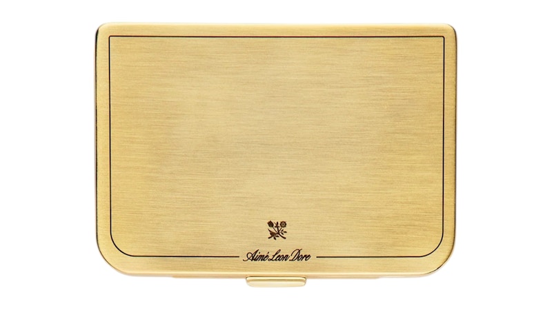 Pre-owned Aimé Leon Dore Men's Aime Leon Dore Brass Card Case In Gold