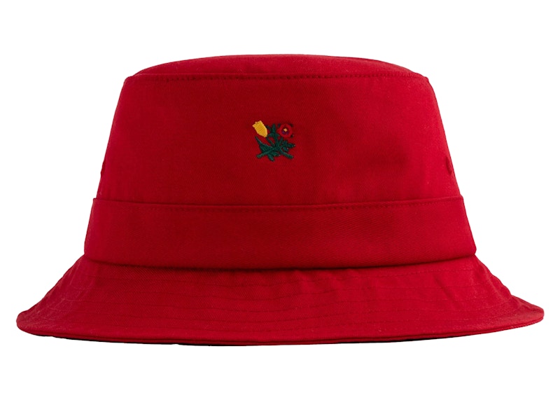 Aime Leon Dore Brushed Crest Bucket Hat Red Men's - FW24 - US