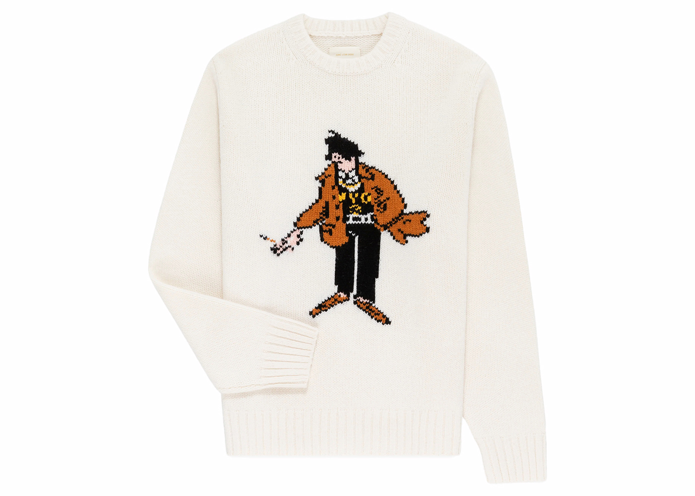 Aime Leon Dore Caricature Knit Sweater Cream Men's - FW23 - US