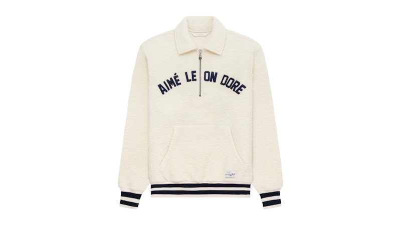 Pre-owned Aimé Leon Dore Men's Aime Leon Dore Casentino Halfzip Pullover In Cream