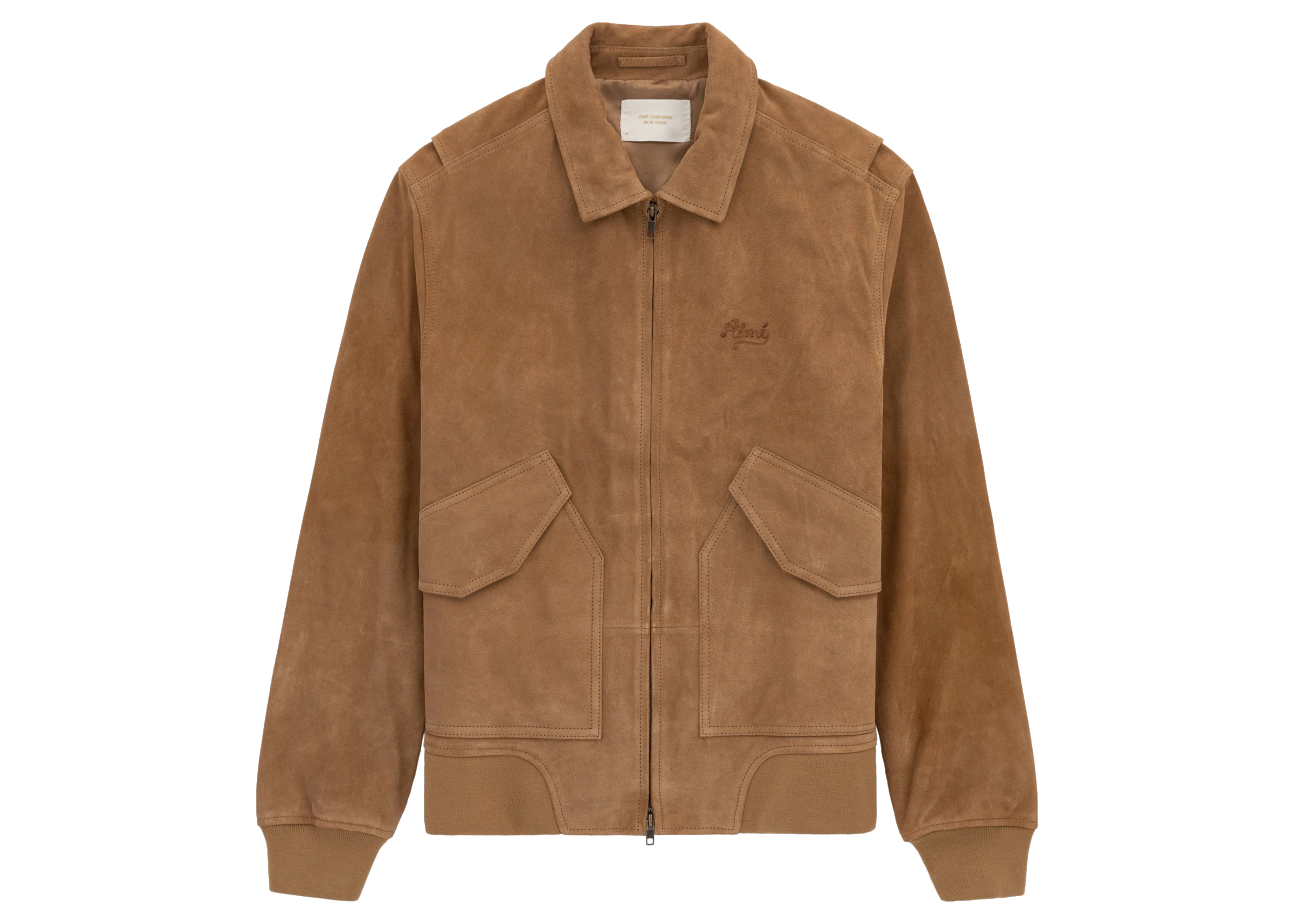 Aime Leon Dore Chain Stitch Suede Bomber Jacket Brown Men's - SS22 