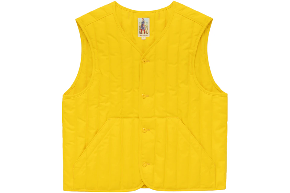 Aime Leon Dore Channel Quilted Vest Yellow Ss22 Aime Leon Dore Channel Quilted Vest Yellow Ss22