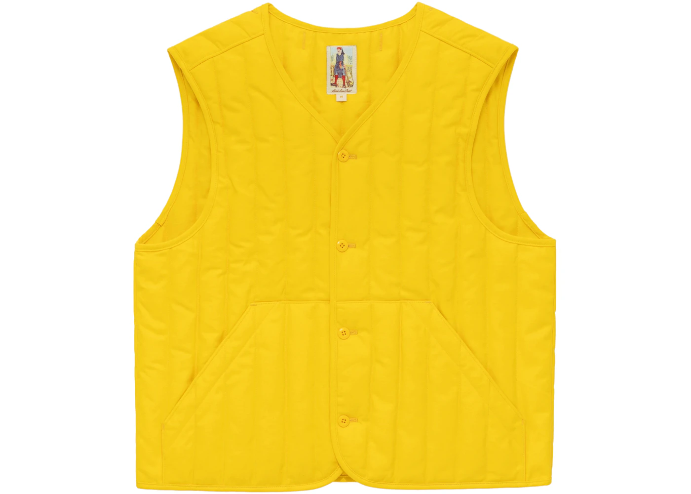 Aime Leon Dore Channel Quilted Vest Yellow Men's - SS22 - US