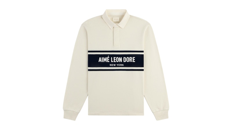Aime Leon Dore Chest Stripe Logo Rugby Coconut Milk