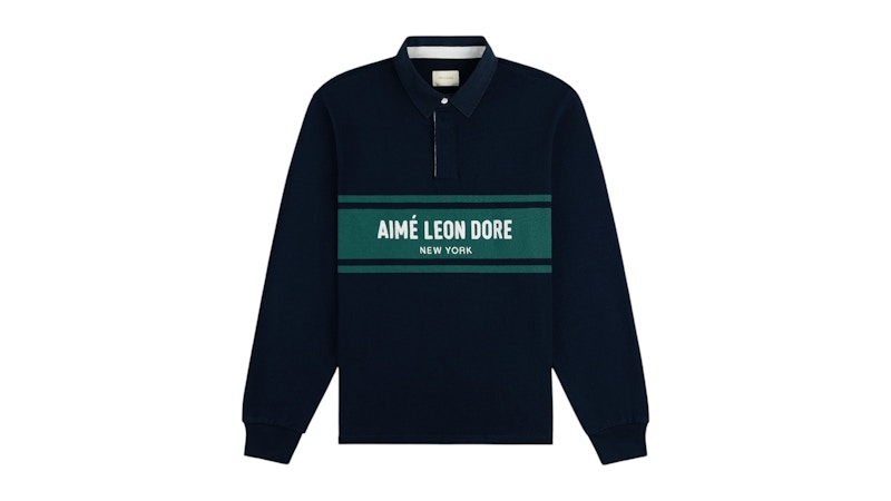 Aime Leon Dore Chest Stripe Logo Rugby Navy Blazer