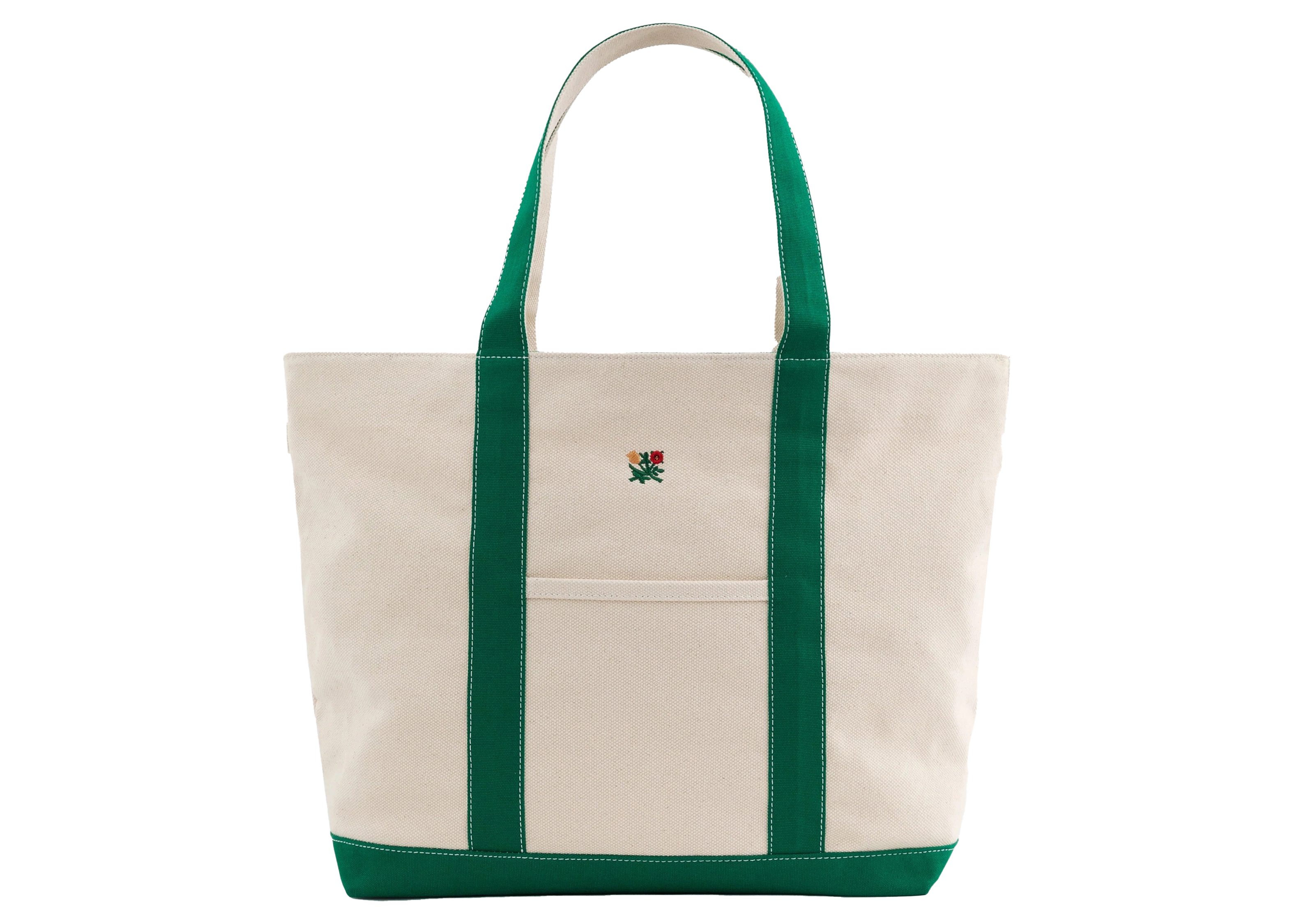 Aime Leon Dore Crest Contrast Tote Bag Cream Green SS22 JP