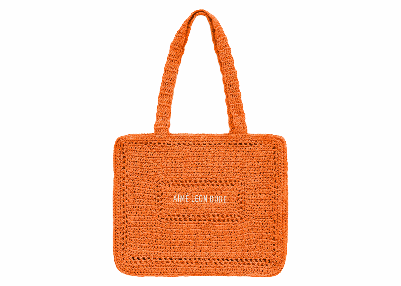 Aime Leon Dore Crochet Tote Bag Orange