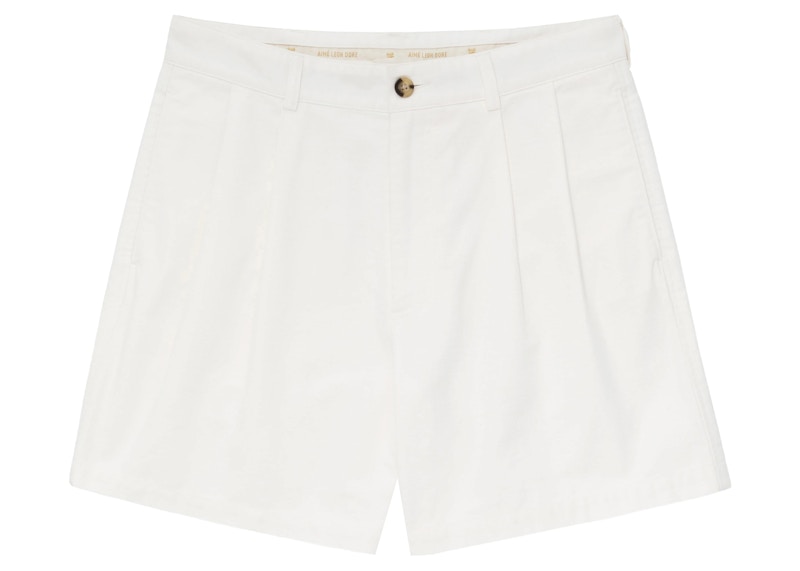 Pre-owned Aimé Leon Dore Men's Aime Leon Dore Double Pleated Short In White