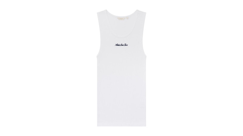 Pre-owned Aimé Leon Dore Men's Aime Leon Dore Embroidered Logo Tank Top In White