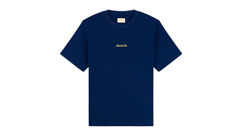 Aime Leon Dore Embroidered Logo Tee Navy Peony Men's - SS26 - US