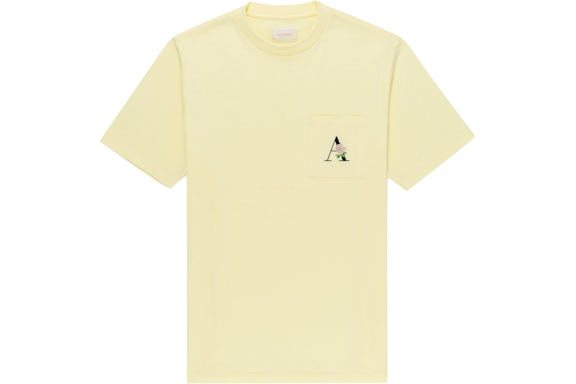 Aime Leon Dore Floral A Pocket T-shirt Yellow