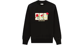 Aime Leon Dore Floral Motif Crewneck Sweatshirt Black