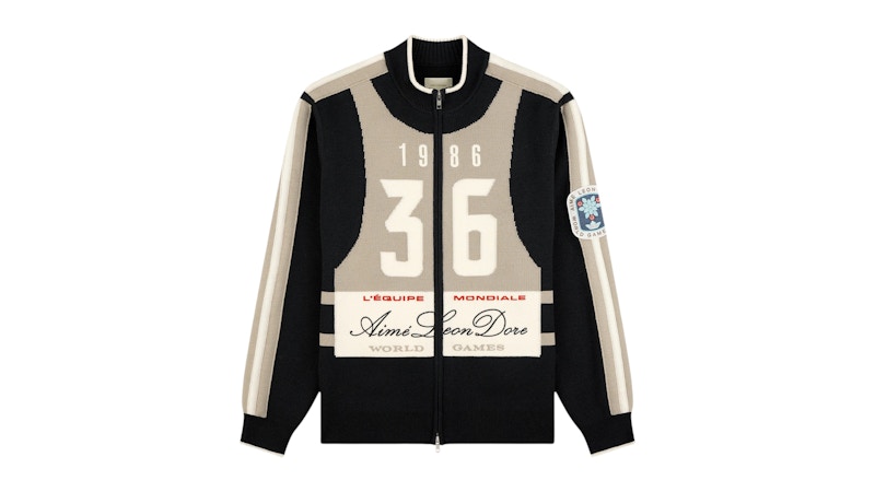 Aime Leon Dore Full Zip Alpine Ski Sweater Jet Black メンズ - FW25