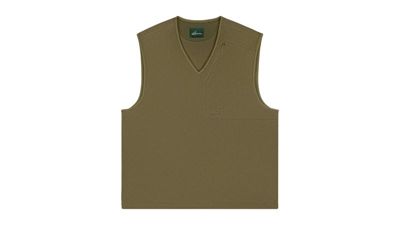 Pre-owned Aimé Leon Dore Men's Aime Leon Dore Golf Fleece Vest In Olive