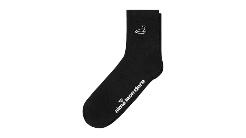 Pre-owned Aimé Leon Dore Men's Aime Leon Dore Golf Performance Ankle Sock In Jet Black