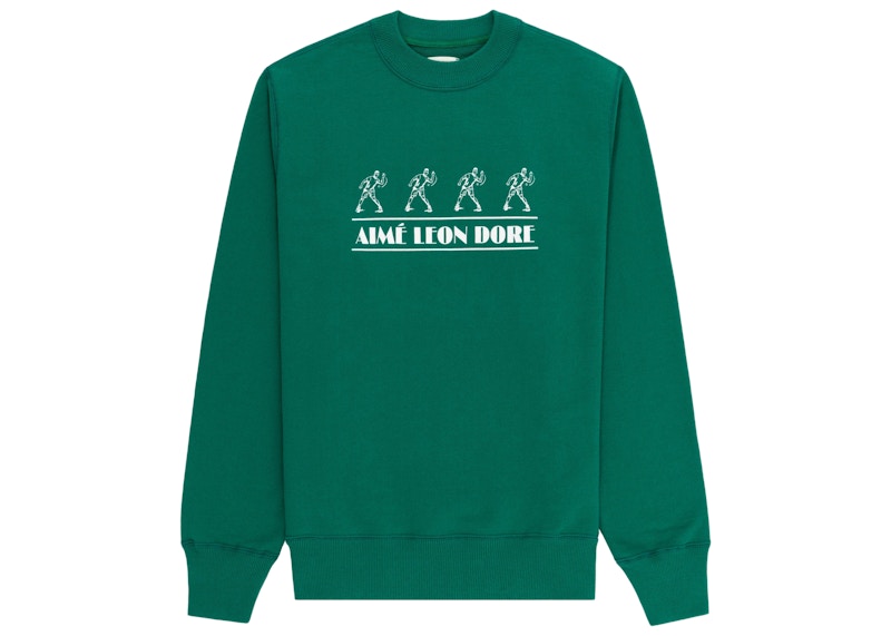 Aime Leon Dore Handball Graphic Crewneck Sweatshirt Green Men's