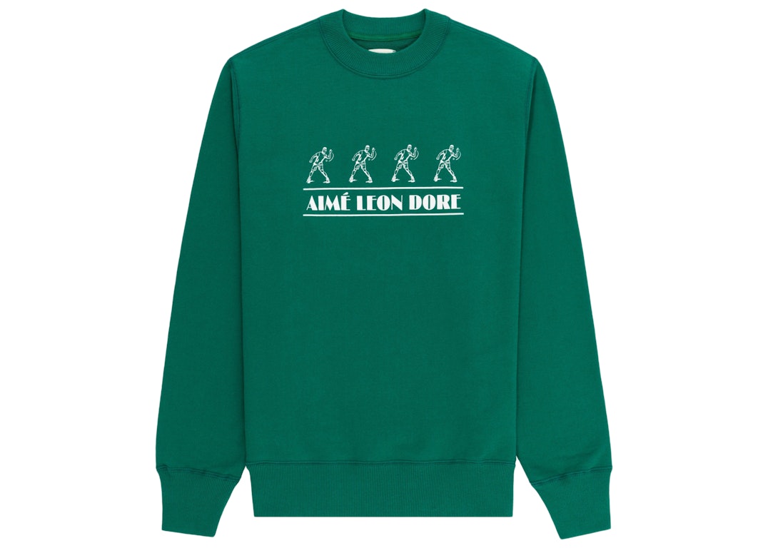 Pre-owned Aimé Leon Dore Aime Leon Dore Handball Graphic Crewneck Sweatshirt Green