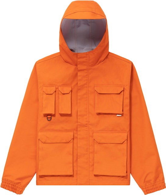 Authentic Louis Vuitton Monogram Hooded Denim Jacket Orange Fw 21