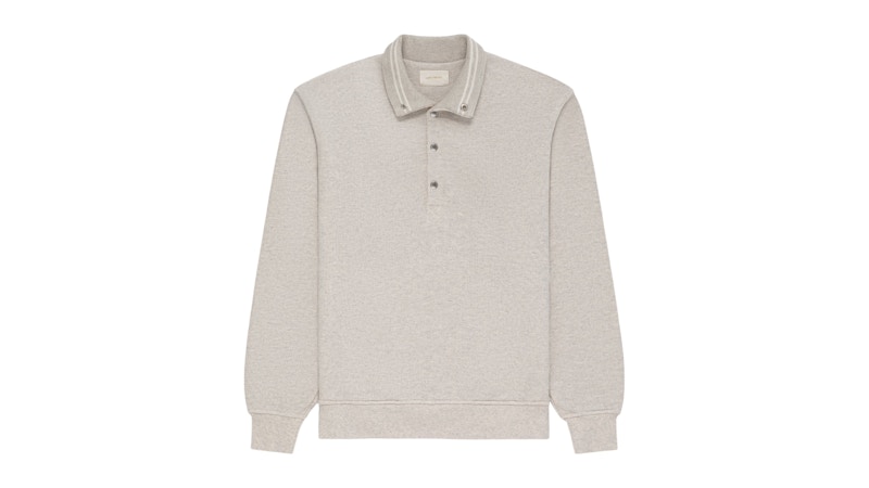 Aime Leon Dore Jacquard Collar Snap Pullover Grey Men's - SS25 - US