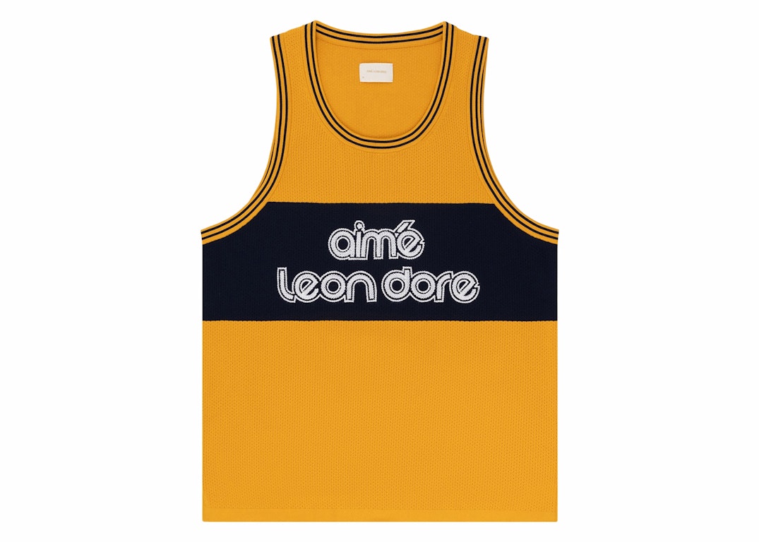 Pre-owned Aimé Leon Dore Aime Leon Dore Knit Basketball Jersey Yellow