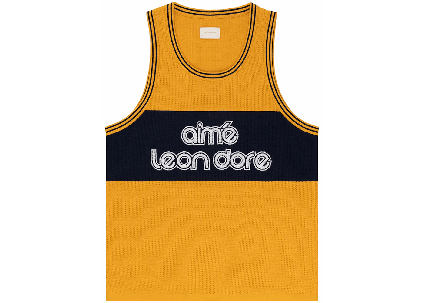 Aime Leon Dore Knit Basketball Jersey Yellow Men #39 s US Aime Leon Dore Knit Basketball Jersey Yellow Men #39 s US